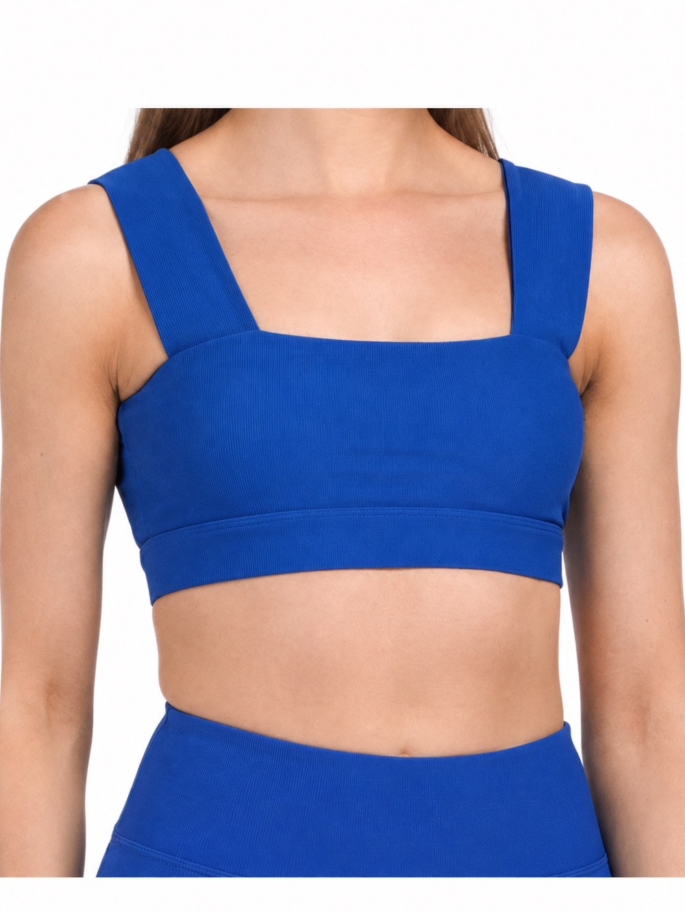 NWOT Wilo the Label Ribbed Blue Sports Bra | XS